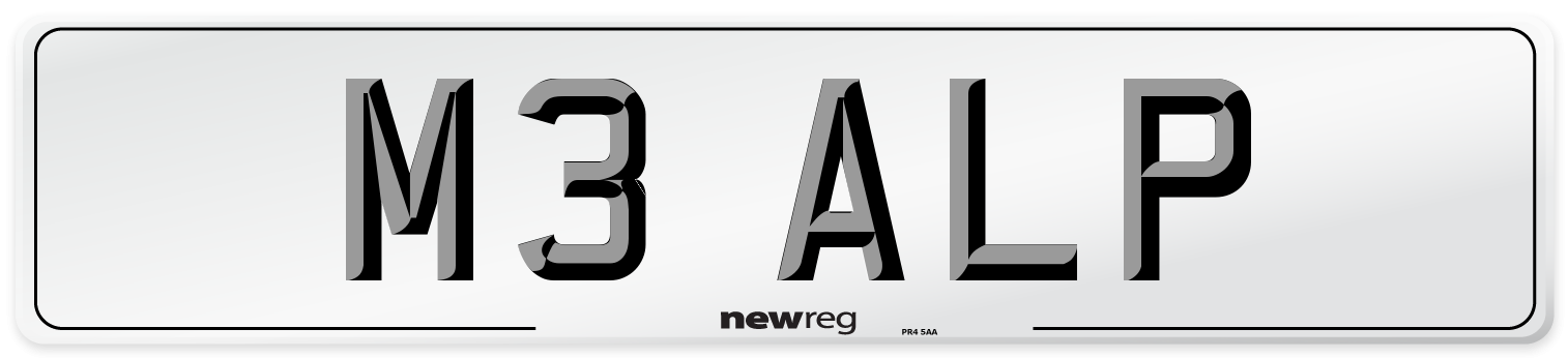 M3 ALP Number Plate from New Reg